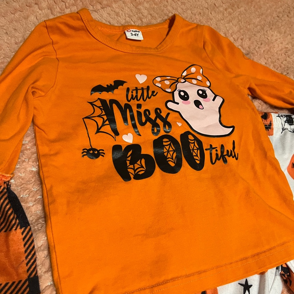 PatPat Orange and Black Halloween Ghost Costume - Picture 2 of 4